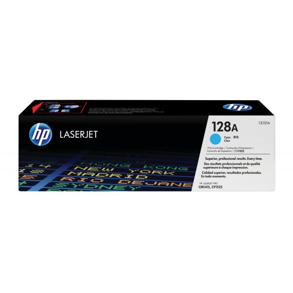 Cartuccia Toner Ciano Hp 128a (ce321a) Per Stampanti Hp Color Laserjet Cp1525/cm1415mfp