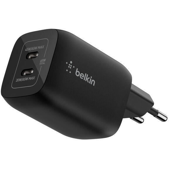 Caricabatterie Da Muro Belkin UsB-C A Doppia Porta Da 65 W - Nintendo Switch 2 - Nero