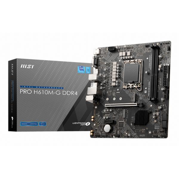 Msi - Pro H610M-G Ddr4 - Scheda Madre - Socket Lga 1700 - Chipset Intel H610