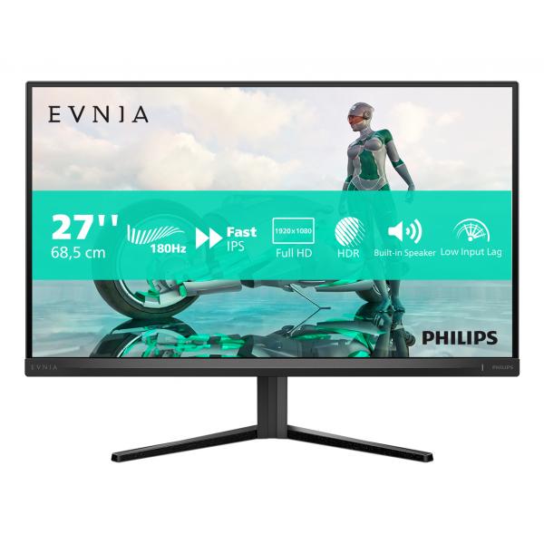 Schermo Pc - Philips - Evnia 27m2n3200s - 27 Fhd - Pannello Ips Veloce - 180hz - 0,5ms - Smart Crosshair - Hdmi/dp - Nero