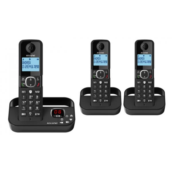 Telefono Fisso Cordless - Alcatel - F860 Voice Trio Nero - Blocco Delle Chiamate Indesiderate