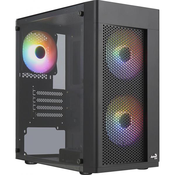 Case Pc - Aerocool - Hexform G V2 (nero) - Mini Tower - Formato MicrO-Atx - Senza Alimentatore