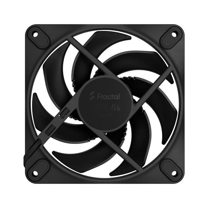 Ventola Per Pc - Fractal Design - Momentum 12 - Fdb - Controllo Pwm - Pale Curve A Riduzione Del Rumore - Nero