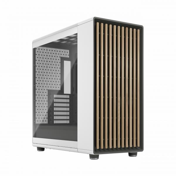 Case Per Pc - Fractal Design - North Xl Chalk White Tg Trasparente - FD-C-Nor1X-04 - E-Atx - Design Elegante In Legno E Lega