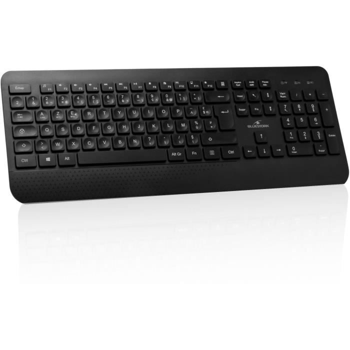 Tastiera Wireless - Tasti Ergonomici Incassati - Bluestork - Office R2 - Azerty