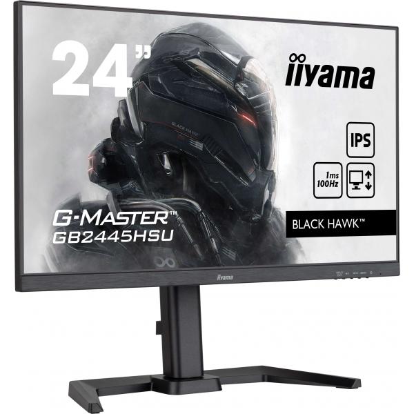Monitor Pc - Iiyama - Gb2445hsU-B2 - 23.8 Fhd - Ips - 100hz - 1ms - Hub Hdmi/dp/usb - Nero
