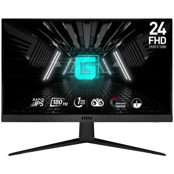 Schermo Per Pc Gamer - Msi - G2412f - 24 - Pannello Ips Veloce - Fhd - 1 Ms - 180 Hz - Sincronizzazione Adattiva - Dp + Hdmi - Compatibile Vesa