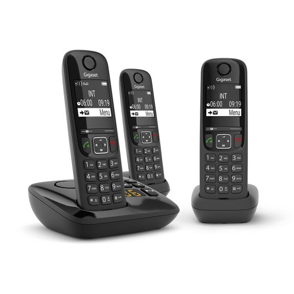 Telefono Fisso Gigaset As690 A Trio Black