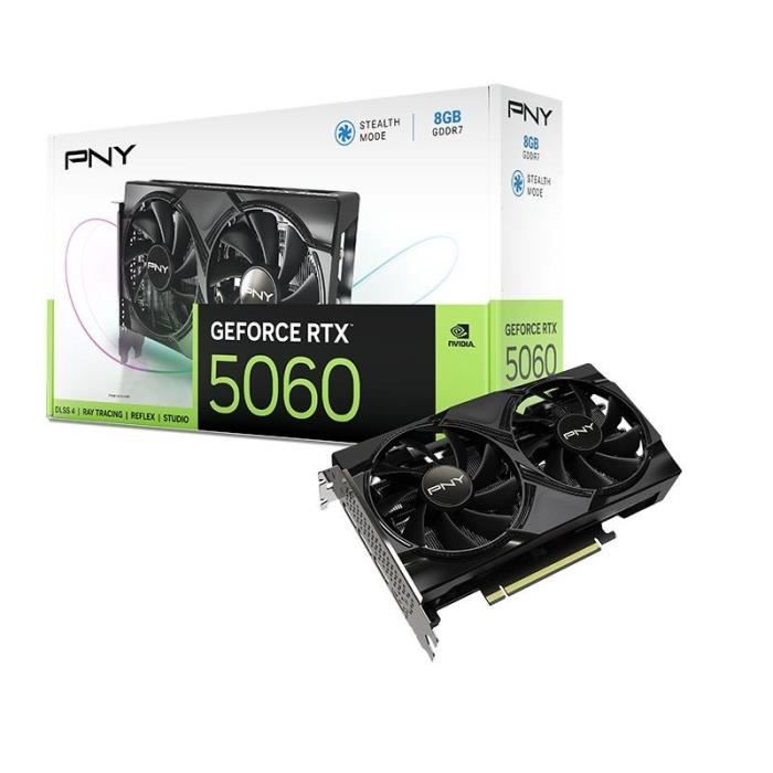 Pny - Scheda Grafica - Geforce Rtxâ„¢ 5060 - 8 Gb - Doppia Ventola - Dlss 4