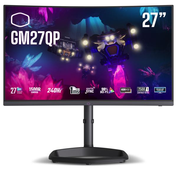 "monitor Da Gioco Curvo - Cooler Master - 27"" - Qhd - 240hz - Pannello Va - 1 Ms - Altezza Regolabile - Gm27qp"