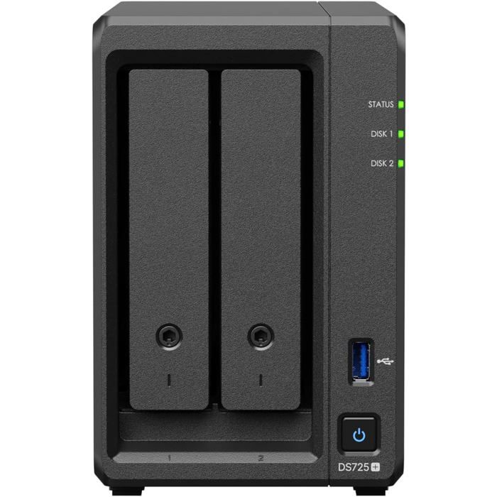 Server Nas Synology Ds725+ Per Piccole E Medie Imprese - 2 Alloggiamenti - 4 Gb Di Ram
