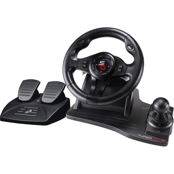 Volante Da Corsa - Superdrive - Gs550 - Con Pedali - Leva Del Cambio - Vibrazioni - Multipiattaforma