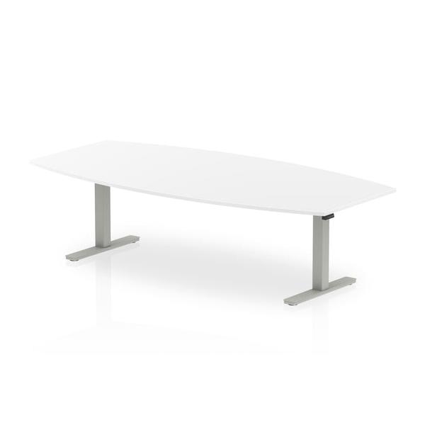 Dynamic I003554 Scrivania (dynamic High Gloss 2400mm Writable Boardroom Table White Top Silver Height Adjustable Leg I003554 Dd)