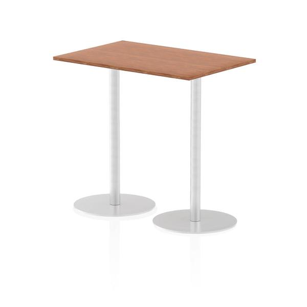 Dynamic Italia Rectangular Poseur Table (dynamic Italia 1200 X 800mm Poseur Rectangular Table Walnut Top 1145mm High Leg Itl0257 Dd)