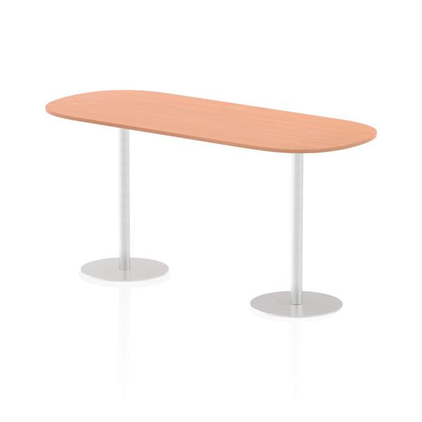 Dynamic Italia Boardroom Table (dynamic Italia 2400mm Poseur Boardroom Table Beech Top 1145mm High Leg Itl0202 Dd)