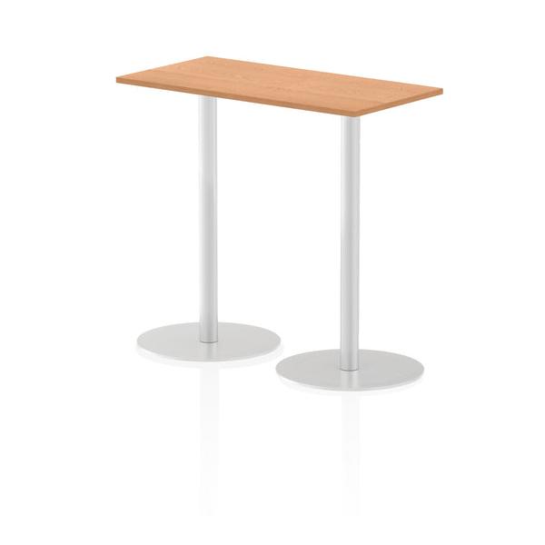 Dynamic Italia Slimline Rectangular Poseur Table (dynamic Italia 1200 X 600mm Poseur Rectangular Table Oak Top 1145mm High Leg Itl0242 Dd)