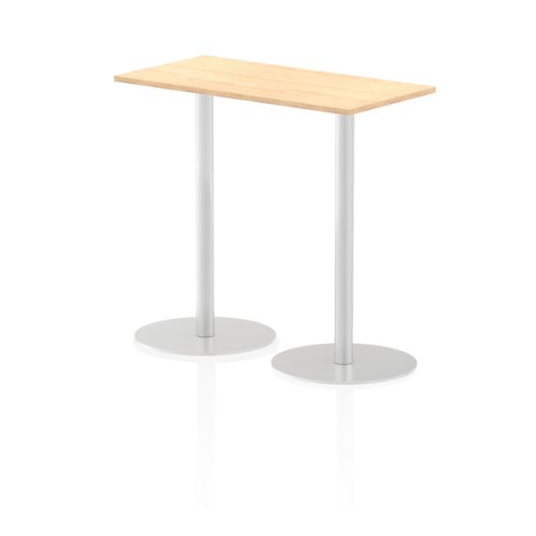 Dynamic Italia Slimline Rectangular Poseur Table (dynamic Italia 1200 X 600mm Poseur Rectangular Table Maple Top 1145mm High Leg Itl0241 Dd)