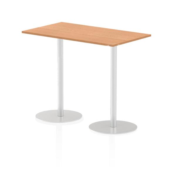 Dynamic Italia Rectangular Poseur Table (dynamic Italia 1400 X 800mm Poseur Rectangular Table Oak Top 1145mm High Leg Itl0278 Dd)