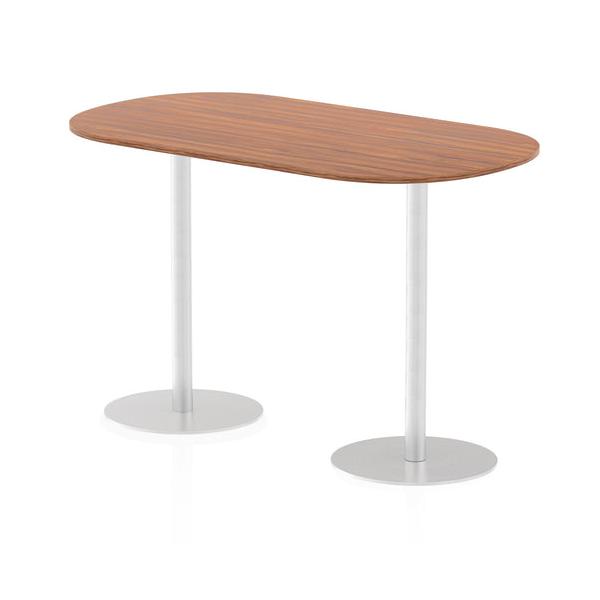 Dynamic Italia Boardroom Table (dynamic Italia 1800mm Poseur Boardroom Table Walnut Top 1145mm High Leg Itl0185 Dd)