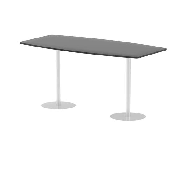 Dynamic Itl0326 Scrivania (dynamic Italia 2400mm Poseur High Gloss Table Black Top 1145mm High Leg Itl0326 Dd)