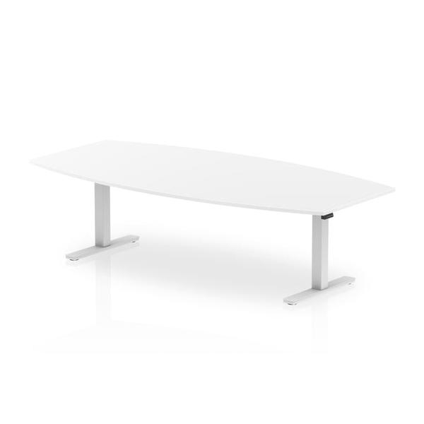 Dynamic I003568 Scrivania (dynamic High Gloss 2400mm Writable Boardroom Table White Top White Height Adjustable Leg I003568 Dd)