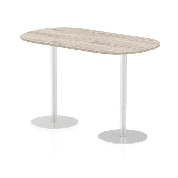 Dynamic Italia Boardroom Table (dynamic Italia 1800mm Poseur Boardroom Table Grey Oak Top 1145mm High Leg Itl0189 Dd)
