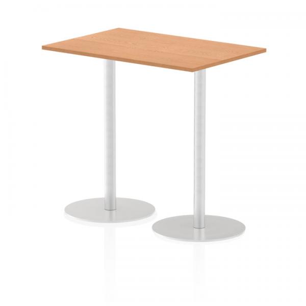 Dynamic Italia Rectangular Poseur Table (dynamic Italia 1200 X 800mm Poseur Rectangular Table Oak Top 1145mm High Leg Itl0260 Dd)