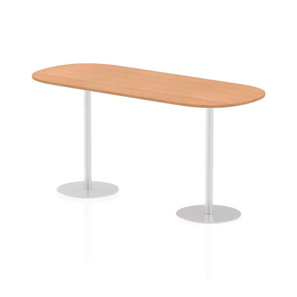 Dynamic Italia Boardroom Table (dynamic Italia 2400mm Poseur Boardroom Table Oak Top 1145mm High Leg Itl0206 Dd)
