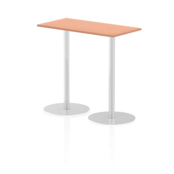 Dynamic Italia Slimline Rectangular Poseur Table (dynamic Italia 1200 X 600mm Poseur Rectangular Table Beech Top 1145mm High Leg Itl0238 Dd)