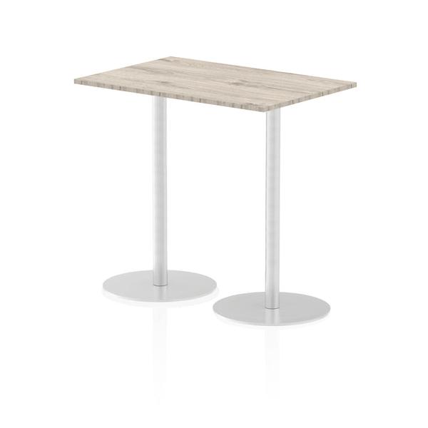 Dynamic Italia Rectangular Poseur Table (dynamic Italia 1200 X 800mm Poseur Rectangular Table Grey Oak Top 1145mm High Leg Itl0261 Dd)