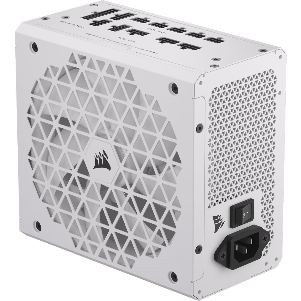 Corsair Alimentatore, Rm850e White, 850 Watt, Cybenetics Gold Certified, Fully Modular Power Supply