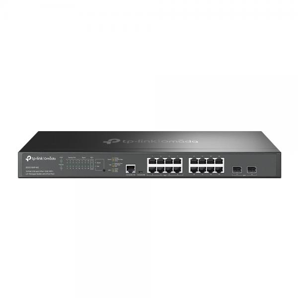 TP-Link Omada 16-Port 2.5gbasE-T And 2-Port 10ge Sfp+ L2+ Managed Switch With 8-Port Poe+