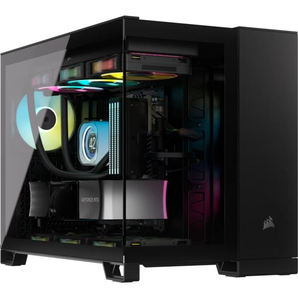 Corsair MicrO-Atx 2500x Link Tempered Glass  Black