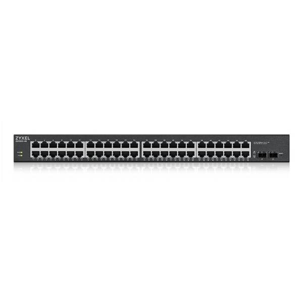 Zyxel 48 Port Gbe L2 Poe+ Smart Switch, 170 Watt Rackmount, v2