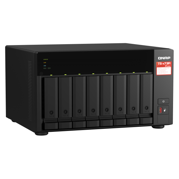 Qnap 8-Bay Nas Amd Ryzen Embedded V1500b 2.2ghz 8gb 8xsata 6gb/s Bays 2xm.2 Nvme Pcie Gen3 Ssd Slots - Image 3