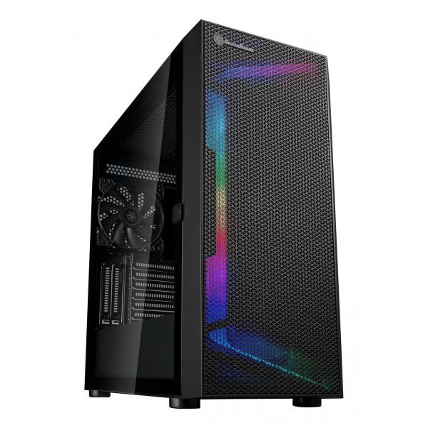 Silverstone SsT-Seh1B-G - Seta H1 MidI-Tower, Tempered Glass - Schwarz