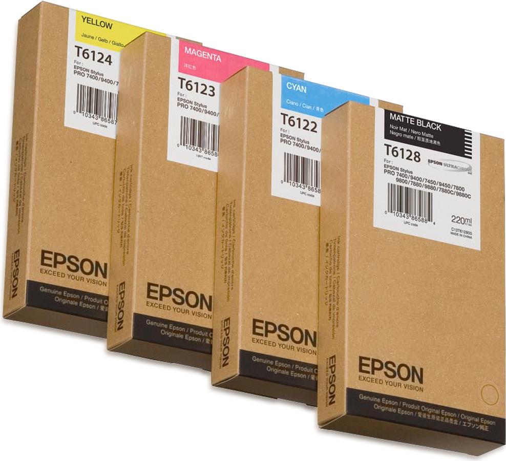 Epson T6128 - 220 Ml - Mattschwarz - Original - Tintenpatrone - Für Stylus Pro 7400, Pro 7450, Pro 7800, Pro 7880, Pro 9400, Pro 9450, Pro 9800, Pro