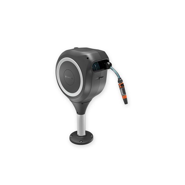 Avvolgitubo Automatico Per Terrazzo - Gardena - Rollup - S - Bianco - Lunghezza 15 M - Tubo 13 mm