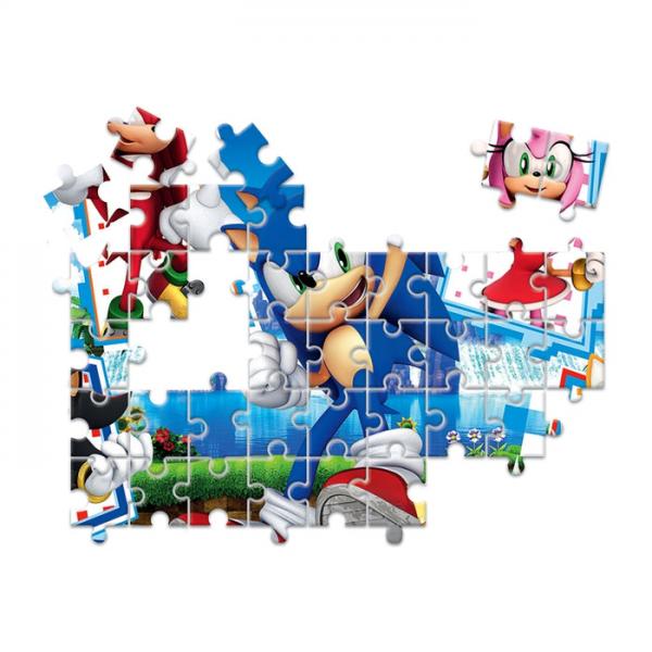 Clementoni - Edukit - Sonic - Scatola Didattica 4 In 1 - 2 Puzzle, 1 Promemoria, 1 Set Da 6 Cubi - Made In Italy - Dai 4 Anni In su - Image 4