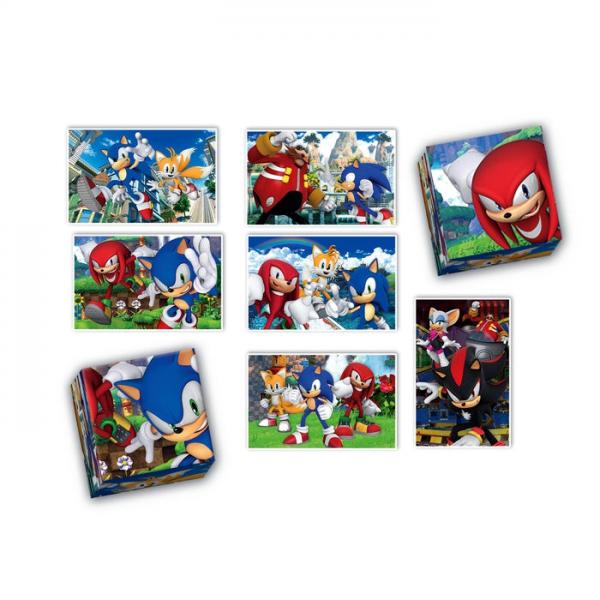 Clementoni - Edukit - Sonic - Scatola Didattica 4 In 1 - 2 Puzzle, 1 Promemoria, 1 Set Da 6 Cubi - Made In Italy - Dai 4 Anni In su - Image 3