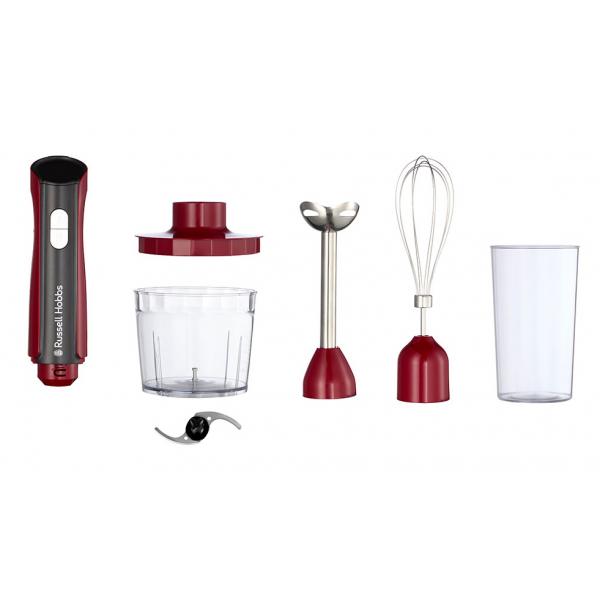Frullatore A Immersione - Russel Hobbs - Desire Red - 500 W - 2 Velocità + Pulse - Rosso