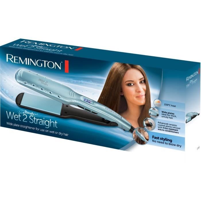 Remington S7350 Piastra Per Capelli, Piastra Per Capelli Professionale Wet2straight, Piastre Flottanti In Ceramica Avanzate, Trattamento AntI-Crespo - Image 3