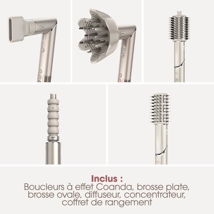 Asciugacapelli E Styler 2 In 1 - Shark Flexstyle - Hd446sleu - 5 Accessori - Champagne - 1400 W - Image 4