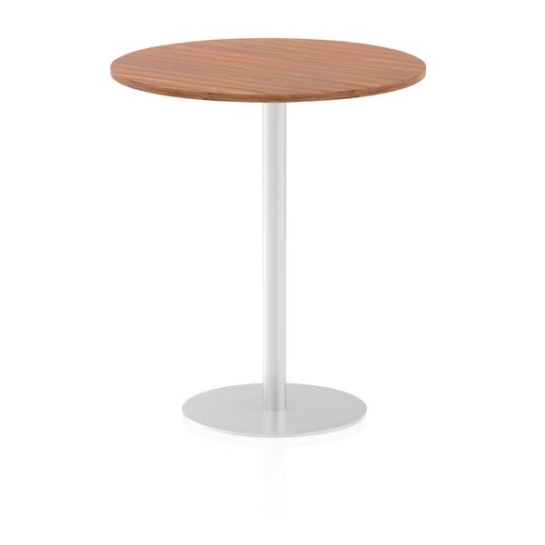 Dynamic Italia Round Poseur Table (dynamic Italia 1000mm Poseur Round Table Walnut Top 1145mm High Leg Itl0149 Dd)