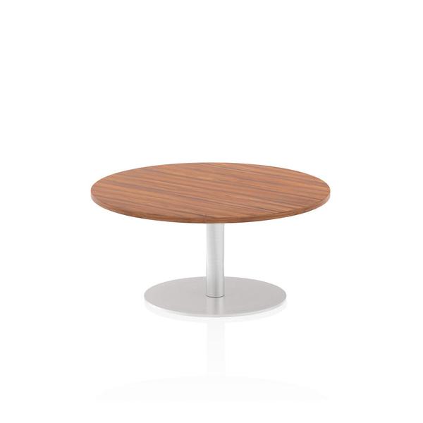 Dynamic Italia Round Poseur Table (dynamic Italia 1000mm Poseur Round Table Walnut Top 475mm High Leg Itl0137 Dd)