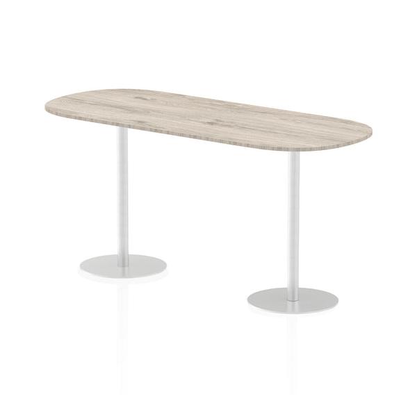 Dynamic Italia Boardroom Table (dynamic Italia 2400mm Poseur Boardroom Table Grey Oak Top 1145mm High Leg Itl0207 Dd)