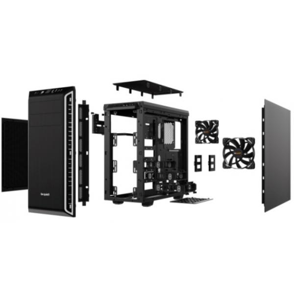 Be Quiet! Pure Base 600 Case, Silver, Mid Tower, 2 X Usb 3.2 Gen 1 TypE-A, 3 X Pure Wings 2 Black Pwm Fans Included, Completely Sound Insulated With - Image 3