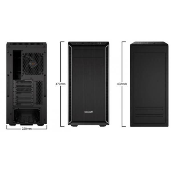 Be Quiet! Pure Base 600 Case, Silver, Mid Tower, 2 X Usb 3.2 Gen 1 TypE-A, 3 X Pure Wings 2 Black Pwm Fans Included, Completely Sound Insulated With - Image 4