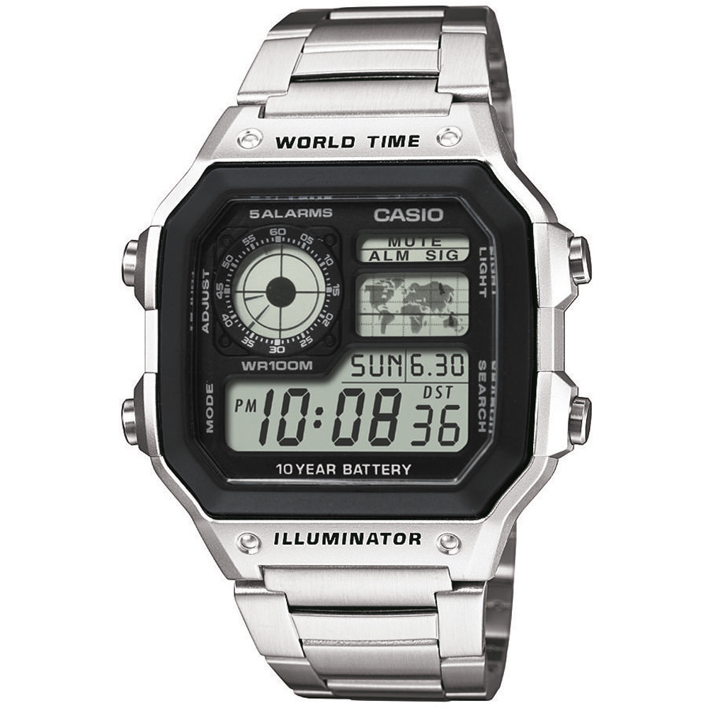Casio Sport Mod. World Time Illuminator 5 Alarms - Future Classic Collection - Black Steel