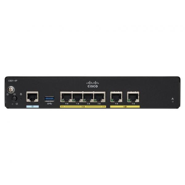 Cisco C927-4p Router Cablato Gigabit Ethernet Nero (cisco 927 Vdsl2/adsl2+ Over - Pots And 1ge/sfp Sec Router)